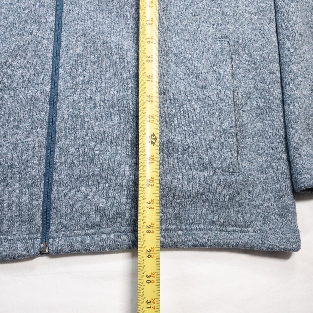 Columbia Mens Sweater Fleece Full Zip Jacket Blue Heather Mock Neck Large - Picture 5 of 7
